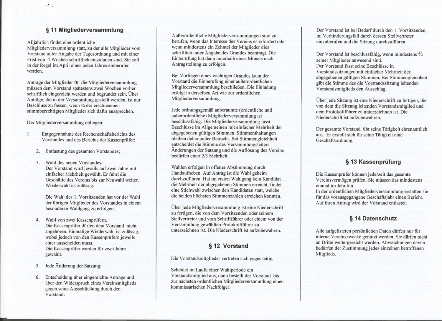 1.Nieder CC - Karnevalsverein - Satzung