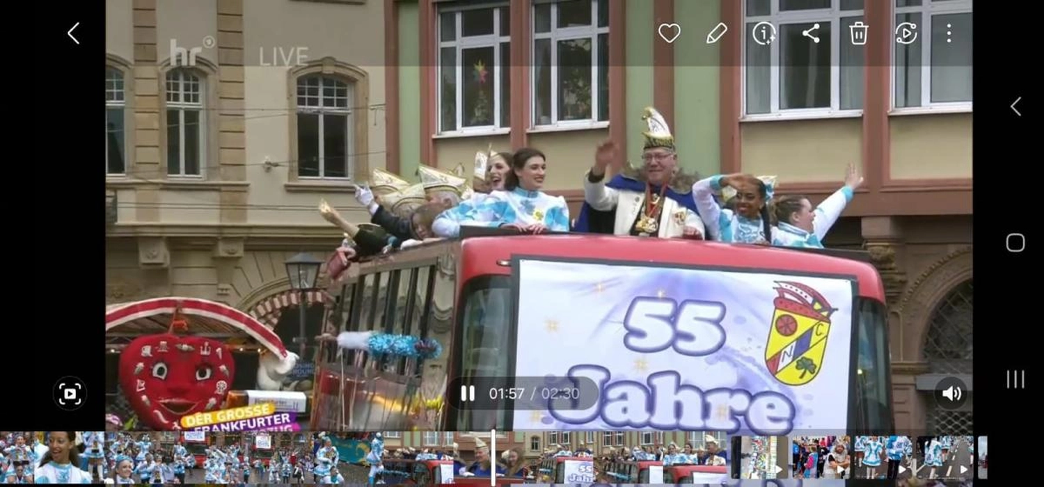 1.Nieder CC - Karnevalsverein -Umzug durch Frankfurts Strassen 11.02.2024