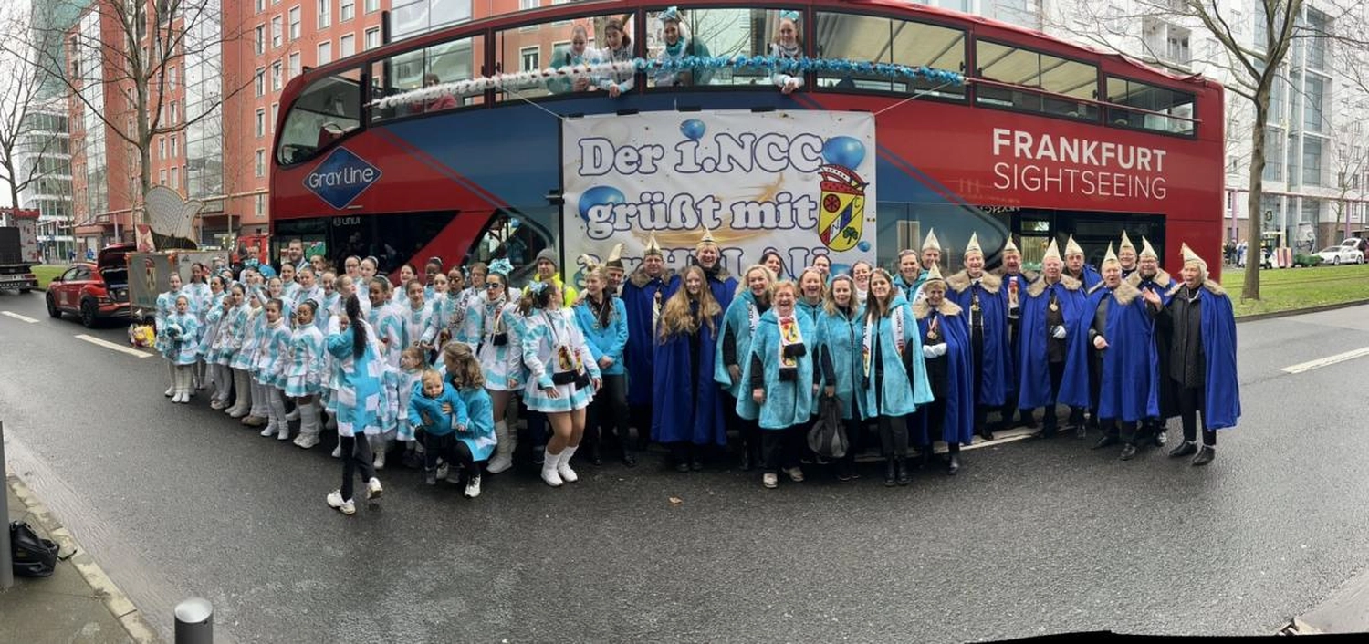 1.Nieder CC - Karnevalsverein -Umzug durch Frankfurts Strassen 11.02.2024
